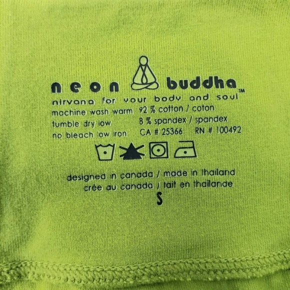 Neon Buddha Green Pullon Cropped Pleated Cuff Capri Pants Womens Small - Picture 10 of 10